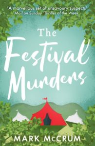 The cover of Mark McCrum's murder mystery The Festival Murders. 